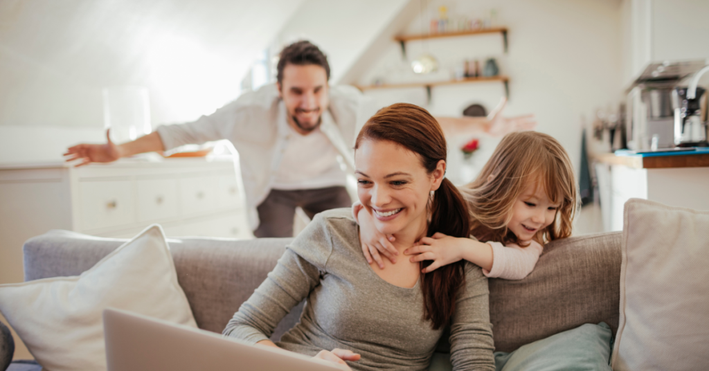 happy family enjoying a mouse-free home